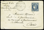 20c Bordeaux s/lettre frappée du CàD perlé LE BOURG
