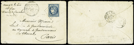 20c Bordeaux s/lettre frappée du CàD perlé LE BOURG