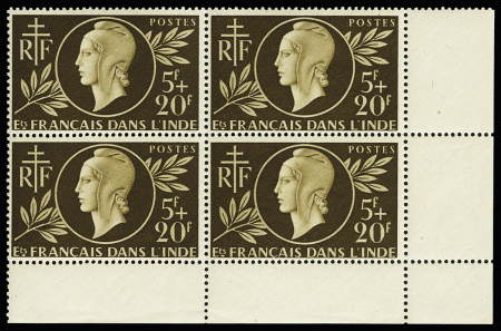 5f + 25f brun. Valeur en Francs. Non-émis. TB