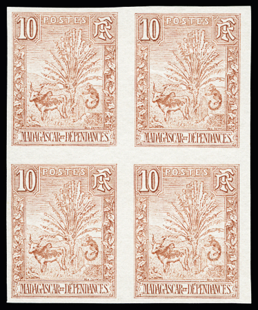Série complète en bloc de 4. 2 essais du N° 76 2f