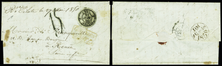 Précurseur. Lettre avec mention manuscrite de départ