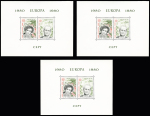 EUROPA 1980. Blocs spéciaux s/papier gommé x 3. SUP