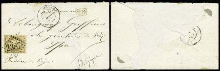 Timbre de France N° 30 30c sur lettre obl 2387 (Monaco),