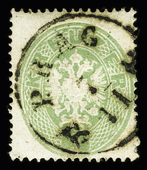 1863-64 Lot of 6 items including PRAG cancels (Yv. N° 24, 28, 29), very fine