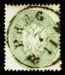 1863-64 Lot of 6 items including PRAG cancels (Yv. N° 24, 28, 29), very fine