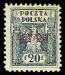 1919 3f Bister to 5m lilac, complete mint set of 12, very fine, cert.