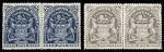1898-1908 10£ Violet and £5 Deep blue, both values in unused pairs, very fine and rare, cert. 
