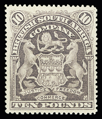 1898-1908 10£ Violet and £5 Deep blue, both values unused, very fine and rare, cert.