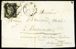 Cachet provisoire de Janvier 1849Deux frappes croisées