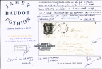 Cachet provisoire de Janvier 1849Deux frappes croisées