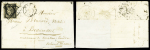 Cachet provisoire de Janvier 1849Deux frappes croisées