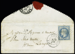 N° 29 obl. GC 1906 sur enveloppe VALENTINE de Juzennecourt