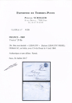 N° 29Be 20c Lauré NON DENTELE LEBAUDY sur lettre