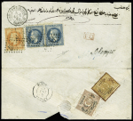 N° 29 (x2) +31 obl. GC 5083 sur lettre de Constantinople