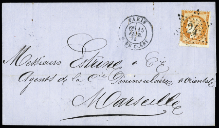 N° 38 avec variété "coin cassé en bas" et griffe