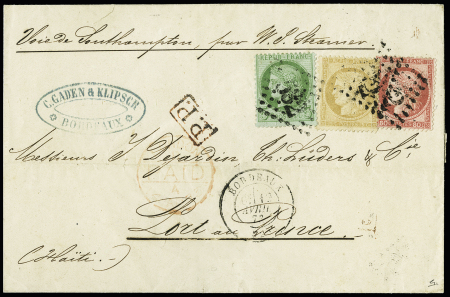 N° 59 sur lettre de Bordeaux 12.04.72 pour HAITI,
