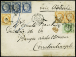 N° 37 (x3) +53 +60 (x3) sur enveloppe de Paris 16.04.74
