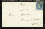 Cachet provisoire sans dateur Mantes s Seine avec n°