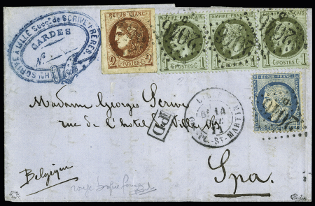N° 40Bf 2c rouge-brique foncé avec grandes marges