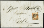 N° 5d 40c orange avec variété 4 retouché sur lettre