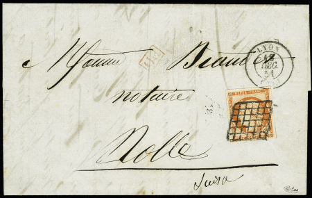 N° 5d 40c orange avec variété 4 retouché sur lettre