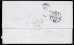 N° 10 25c bleu x6 sur lettre de Bordeaux 1853 pour