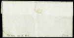 Essai de GC 1818 bâton sur n° 13 sur lettre de Lyon