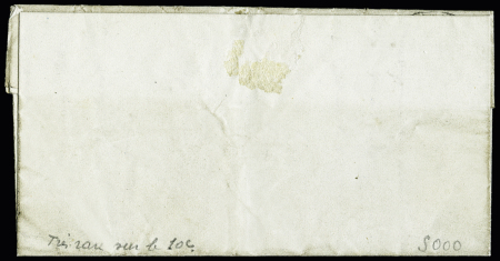 Essai de GC 1818 bâton sur n° 13 sur lettre de Lyon