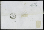 N° 14Af 10c bleu laiteux, bande de 3 + 2 isolés sur
