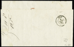 1863 Lettre pour Nice avec France n° 21 (xé) obl.