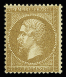 N° 21 10c bistre, magnifique variété "10" effacé,