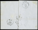 N° 21+22 10c bistre +20c bleu (x2) obl. FRANCIA VIA