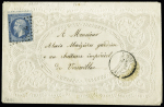 N° 22 20c bleu sur Valentine superbement gaufrée