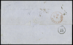 1863 Lettre au 2è échelon pour Amsterdam avec 80c