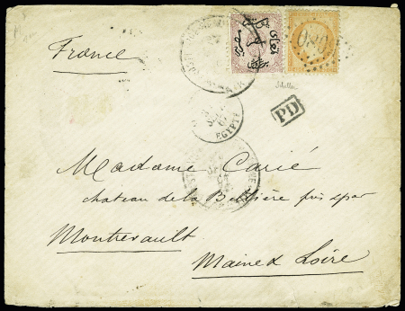 n° 23 40c orange en combinaison avec Egype 1p sur