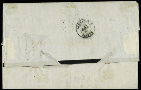 N° 23 +24 (x2) obl. Ancre sur lettre 4 ports de Marseille