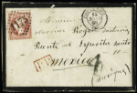 N° 24 80c rose obl. GC 1175 sur lettre de Courbevoie