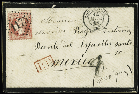 N° 24 80c rose obl. GC 1175 sur lettre de Courbevoie