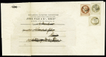 1871 Carte géographique envoyée en tarif imprimé