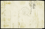 N° 25+27 en bloc de 6 sur lettre de Vals (Ariège)