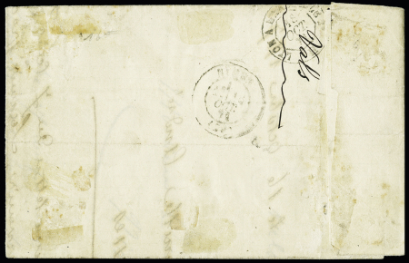 N° 25+27 en bloc de 6 sur lettre de Vals (Ariège)