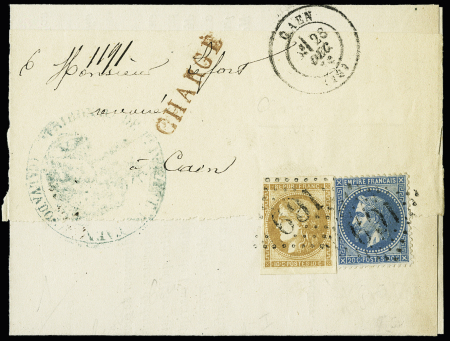 13 CALVADOS n° 29 +43 filet effleuré obl. GC 691