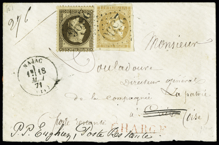 N° 30 +43 sur lettre chargée de Najac (Aveyron) 18