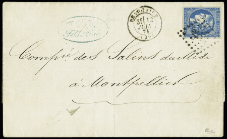 29 GARD Rare cachet de fortune de Beaucaire 12.06.71