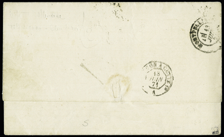 29 GARD Rare cachet de fortune de Beaucaire 12.06.71