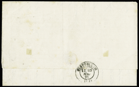 n° 48 sur lettre avec cachet provisoire de Beaucaire