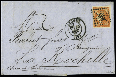 n° 48 40c orange foncé sur lettre d'Angers (Maine