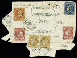 N° 43 en paire +45+48+49 (x2) sur devant de lettre chargé de Mazamet