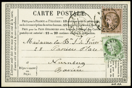 BAVIERE n° 53+54 sur carte postale précurseur de
