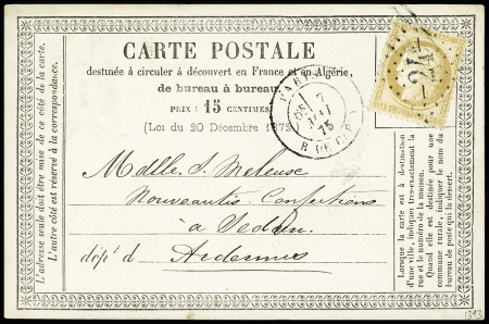 N°55 obl. losange 24 sur carte postale précurseur